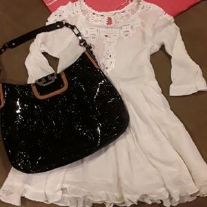 Free People Boho Crochey gauzy dress